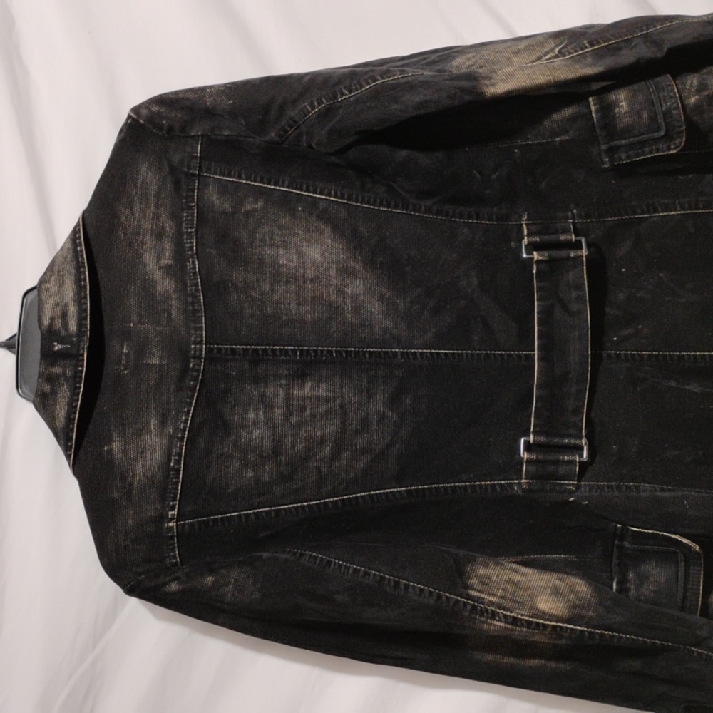 (X-63) SALE! RARE! Biscote Long Factory Distressed Jacket Sz.1 (No Buttons) - Picture 9 of 16